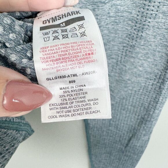 GYMSHARK | Vital Seamless Leggings in Marled Teal Women’s Size Medium - Picture 8 of 10